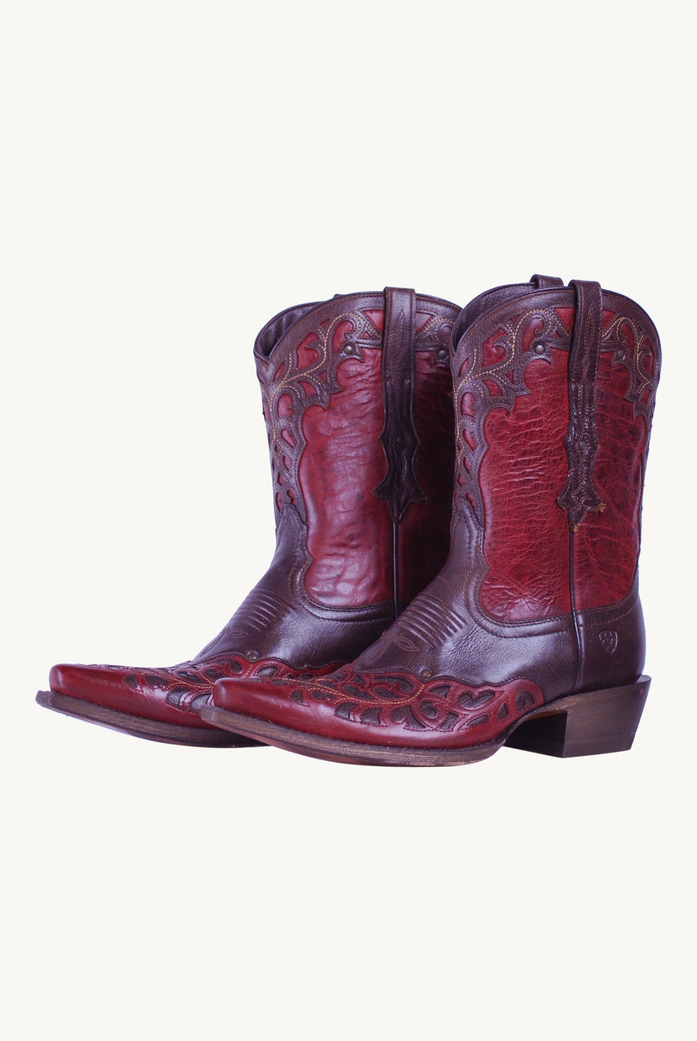 Red and Brown Cowboy Boots